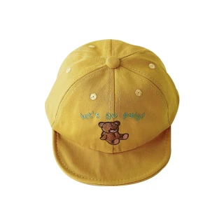 【Baby 童衣】任選 可愛刺繡熊寶寶棒球帽 寶寶遮陽帽 多色兒童棒球帽 88926(黃色)