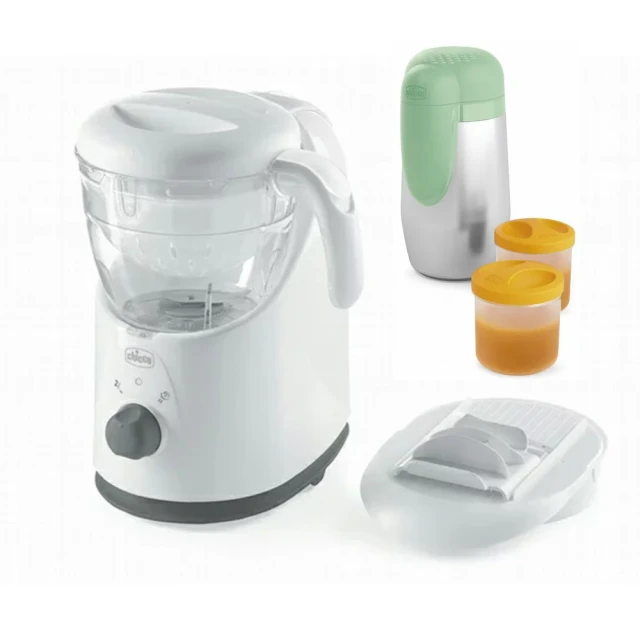 Chicco 多功能食物調理機+多功能不鏽鋼保溫罐(調理機/保溫罐/附食物保存盒)