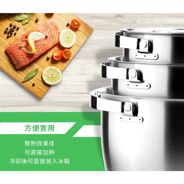 【Chieh Pao 潔豹】316不鏽鋼健康調理鍋-附提把 22CM 4.2L(10人內鍋 電鍋可用)