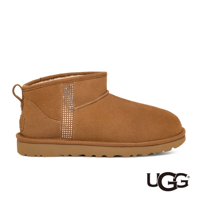 UGG 女鞋/靴子/女靴/雪靴/Classic Ultra Mini Bling(栗子棕-UG1153777CHE)