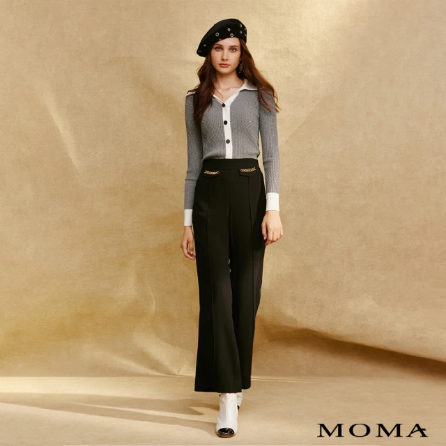 MOMA 鉚釘造型窄管八分牛仔褲(兩色)好評推薦