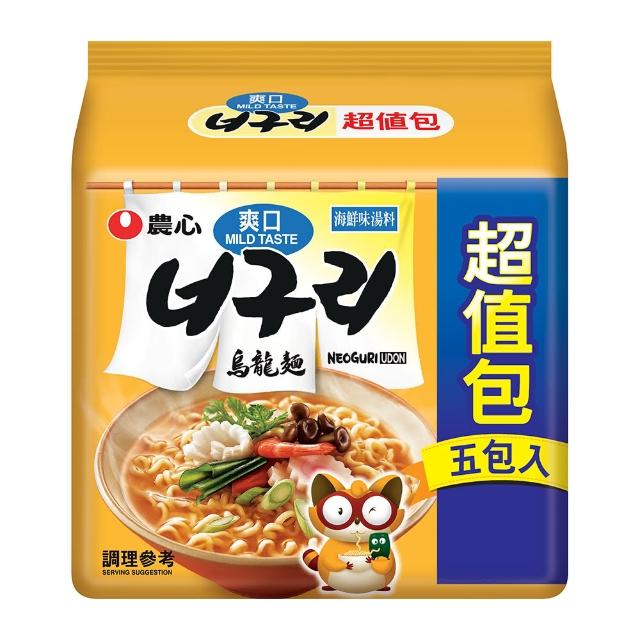 【NONG SHIM】農心 爽口海鮮烏龍麵超值包(600gx5組)