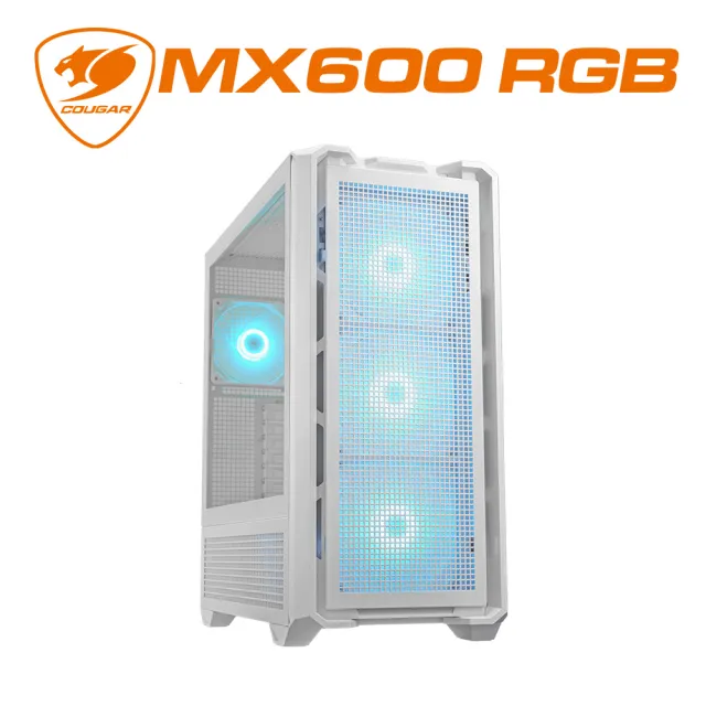 【COUGAR 美洲獅】MX600 RGB(電腦機殼/E-ATX/白色)