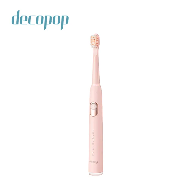 【decopop】極淨鑽白音波電動牙刷DP-253(雙機組★送20支刷頭)