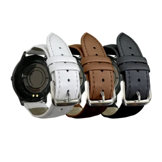 【Timo】SAMSUNG三星 Galaxy Watch 46mm通用 經典皮革平紋錶帶(錶帶寬度22mm)