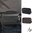 【Jpqueen】時尚商務3層拉鍊男用手機零錢腰包(2色可選)