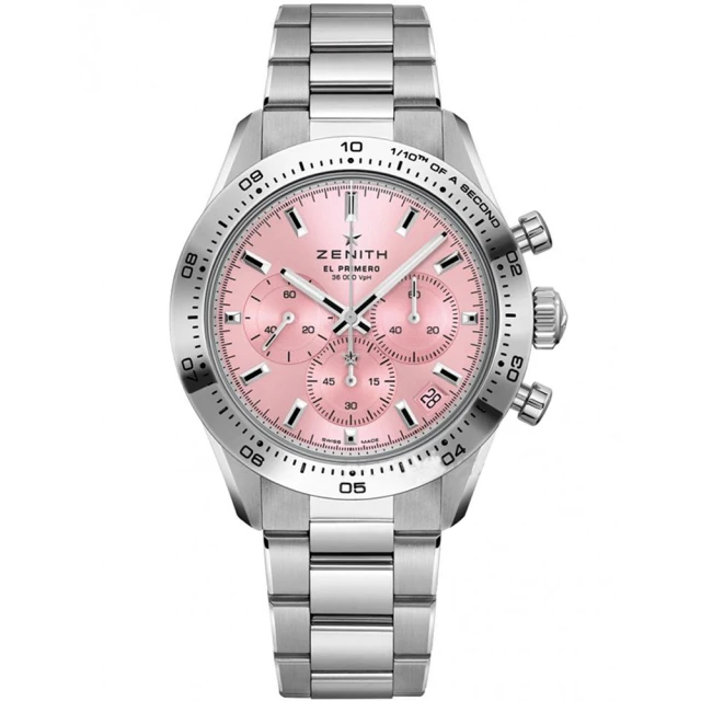 【ZENITH】CHRONOMASTER 自動上鍊鏈帶腕表x粉紅x41mm(03.3109.3600/18.M3100)