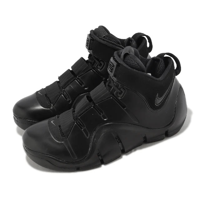 【NIKE 耐吉】籃球鞋 Zoom LeBron IV Anthracite 黑 男鞋 LBJ 復刻(FJ1597-001)