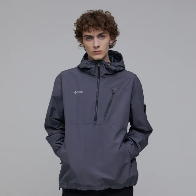 【國家地理服飾官方旗艦】男裝GORE-TEX INFINIUM ANORAK URBAN防水外套 - 灰色(防潑水/防風/透氣)