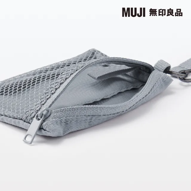 【MUJI 無印良品】聚酯纖維卡片夾灰.約8x12cm