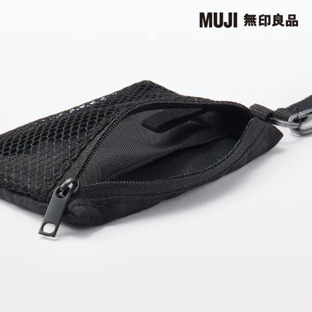 【MUJI 無印良品】聚酯纖維卡片夾黑.約8x12cm