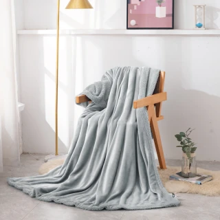 【亞汀】買一送一 雙層素色高蓄熱羊羔絨毛毯(150x200公分/冬被)