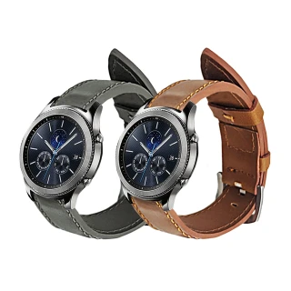 【Timo】SAMSUNG三星 Galaxy Watch 46mm通用 皮革錶帶(錶帶寬度22mm)