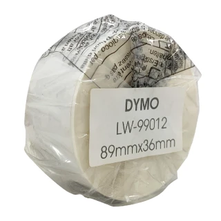 【NEXTPAGE 台灣榮工】DYMO 相容 定型 標籤帶  LW-99012(白底黑字36mmX89mm)