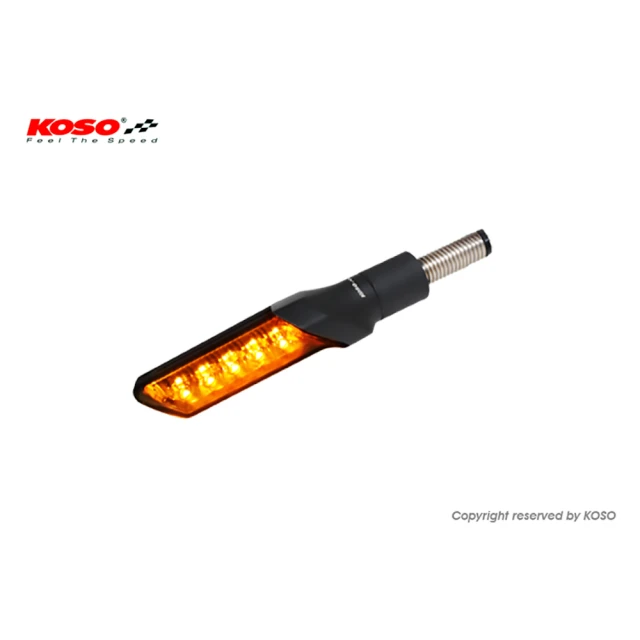 KOSOKOSO GW-02 序列式 LED 方向燈 方向指示燈 車燈(霧黑 / LED：琥珀光 / 燈殼：燻黑殼)