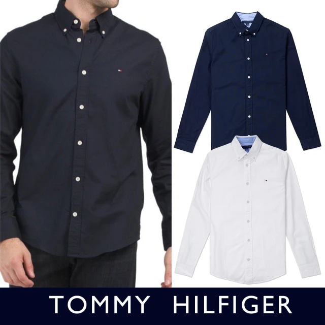 Tommy Hilfiger TOMMY 經典刺繡Logo長袖襯衫 上衣-多色組合(平輸品/雙11/經典必備)