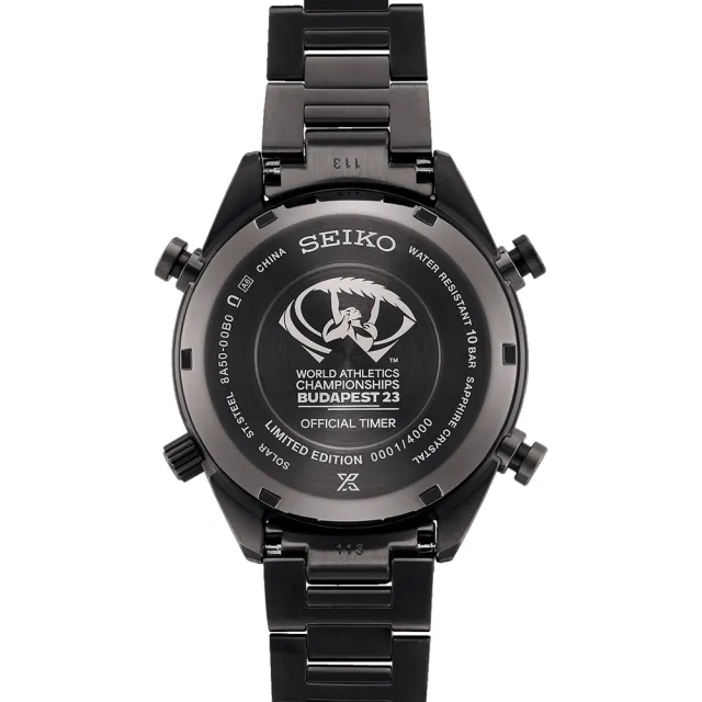 【SEIKO 精工】Prospex Speedtimer 世界田徑錦標賽太陽能紀念腕錶(SFJ007P1／8A50-00B0SD)