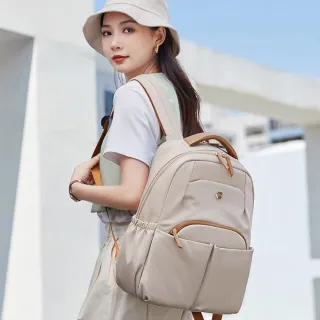 【MoonDy】背包 包包女 電腦後背包 筆電包 尼龍後背包 媽媽包 大容量後背包 學生後背包 韓系包包 黑色包包