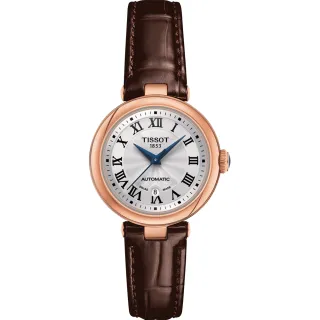 【TISSOT 天梭】Bellissima 羅馬機械女錶-29mm 母親節 禮物 送禮(T1262073601300)