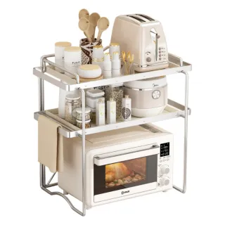 【MGSHOP】家居美感 廚房電器收納架 微波爐架 烤箱架(雙層款) 