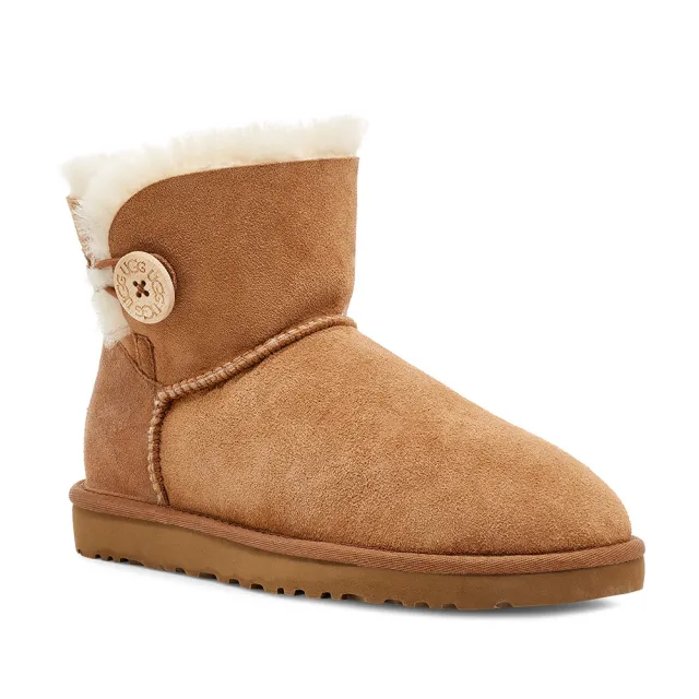 UGG】女鞋/女靴/靴子/雪靴/Mini Bailey Button II(栗子棕-UG1016422CHE