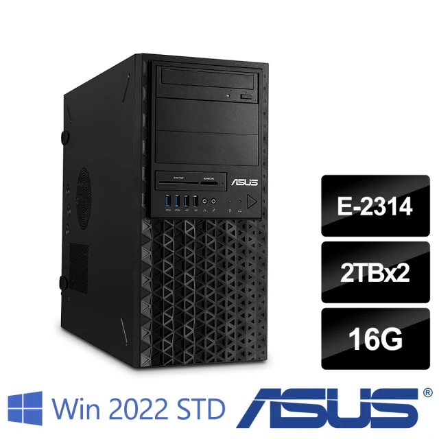 ASUS 華碩ASUS 華碩 E-2314 四核直立伺服器(TS100-E11/E-2314/16G/2TBx2 HDD/300W/2022STD)