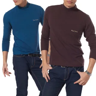 【皮爾卡登】買一送一 日本材質帝王級吸濕發熱立領長袖長褲-廠出(台灣製造/發熱衣/發熱褲/長袖/長褲)