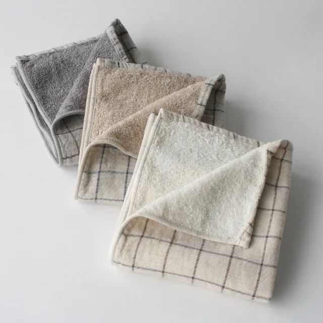 【KONTEX】GRAPH系列自然格紋有機棉方巾(100% 日本製)