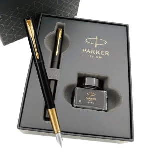 【PARKER】Parker 派克 威雅XL鋼筆墨水禮盒組 黑色限定版 免費刻字(原廠正貨)