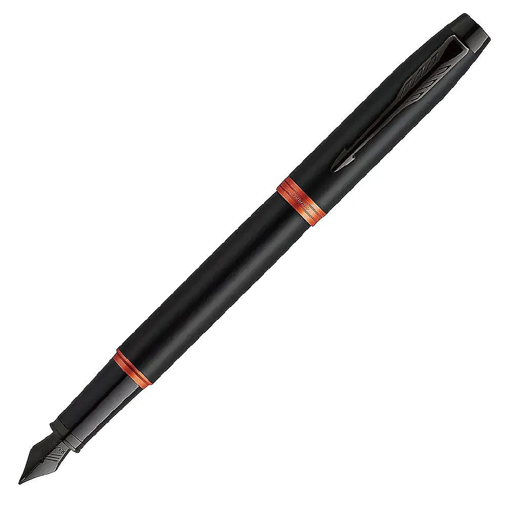 【PARKER】Parker 派克新IM 魅影黑 橘環 鋼筆  免費刻字(原廠正貨)