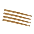 【YU Living 信歐傢居】日式竹製筷子6套24雙組 印花 素面(一套四雙.六套一組/2款可選/餐廚用具)