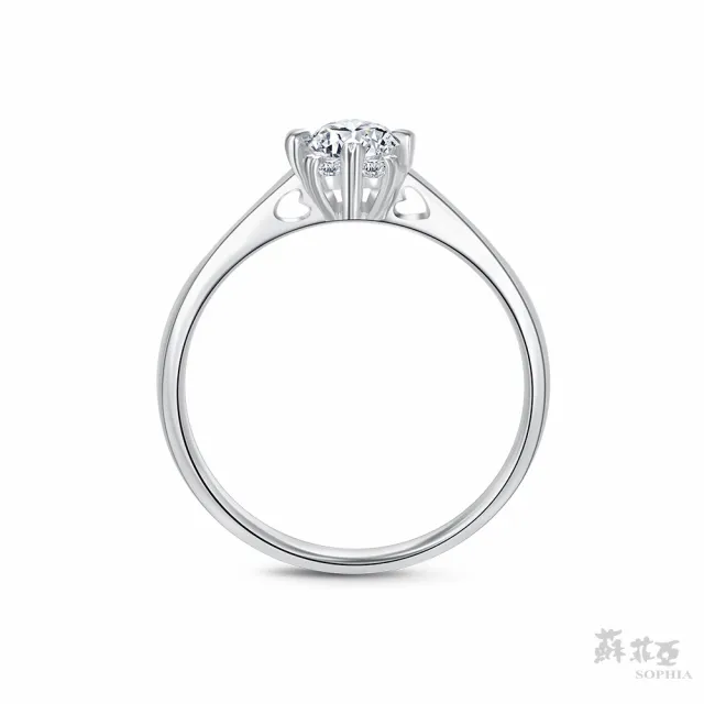 【SOPHIA 蘇菲亞珠寶】GIA 30分 D/SI1 18K金 費洛拉S 鑽石戒指
