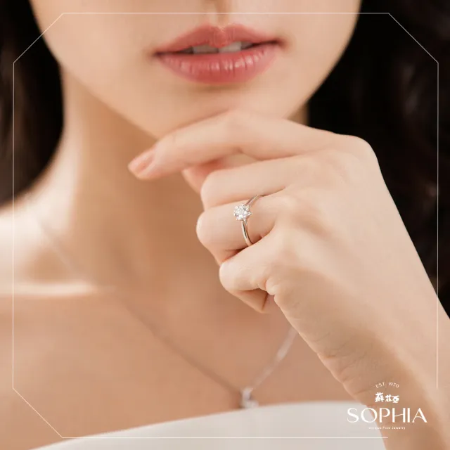 【SOPHIA 蘇菲亞珠寶】30分 F/VVS1 18K金 費洛拉 鑽石戒指