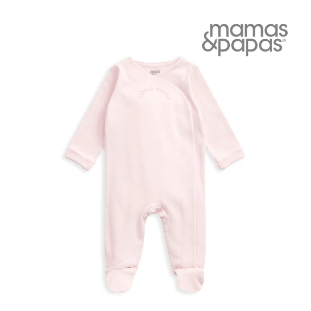 Mamas & Papas 小女孩-斜襟連身衣-粉(4種尺寸可選)