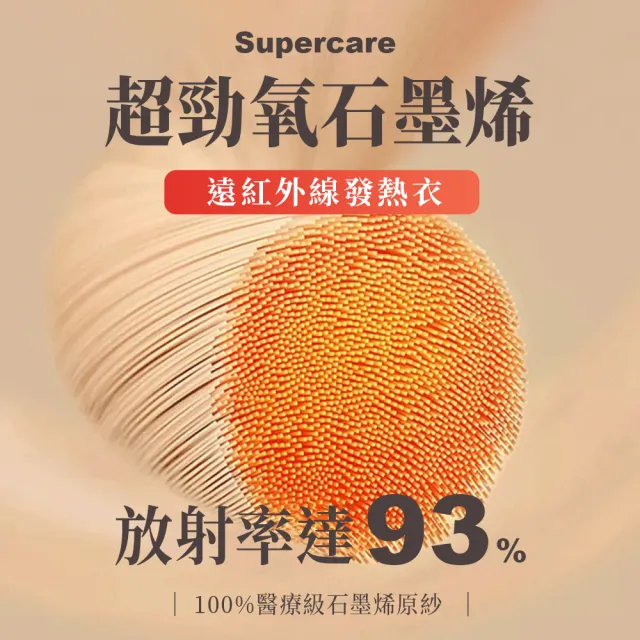 【Supercare】2入 MIT 台灣製 石墨烯遠紅外線能量衣 石墨烯發熱衣(男女款2入-台灣製)