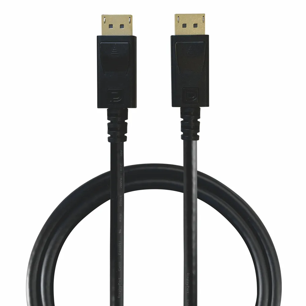 【TeZURE】DP線 1.4版 Displayport 公對公 黑色1.5米(卡扣設計 牢固不易鬆動 鍍金接頭 不易生鏽)