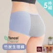 【SHIANEY 席艾妮】5件組 台灣製 天絲棉生理褲 竹炭加大防潑水布