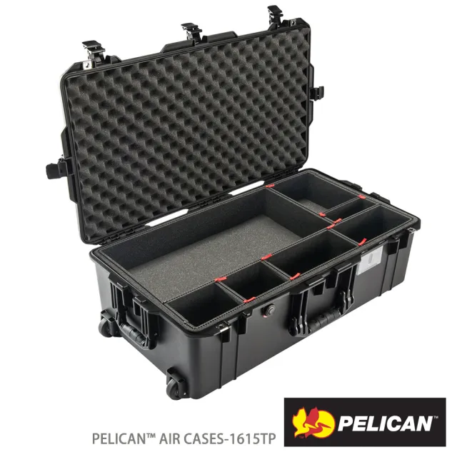 【PELICAN】1615 Air TP 輪座拉桿超輕氣密箱-含TrekPak 隔板 黑(公司貨)