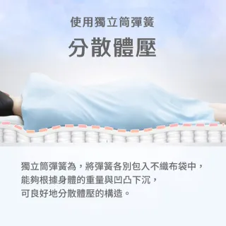 【NITORI 宜得利家居】◆網購限定 獨立筒彈簧 單人床墊 TH-001 EC(網購限定 獨立筒彈簧 床墊)