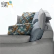 【文創集】柯黛斯灰可拆洗棉麻布L型獨立筒沙發組合(三人座＋椅凳組合＋頭枕可調整)