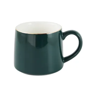 【Just Home】金奢色釉陶瓷馬克杯300ml 綠色(杯子 陶瓷杯 馬克杯)