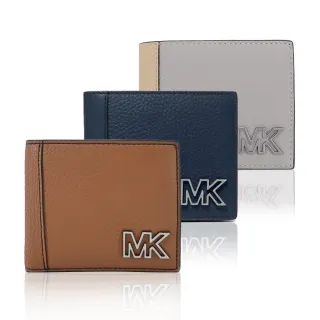 【Michael Kors】COOPER牛皮簍空LOGO男款零錢袋短夾(多色選)