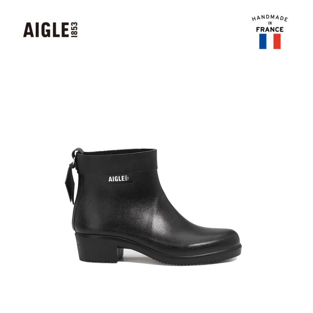 【AIGLE】女 經典短筒膠靴(AG-FNB28A100 黑色)