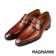 【MAGNANNI】西班牙質感便士樂福鞋 棕色(24572-COG)
