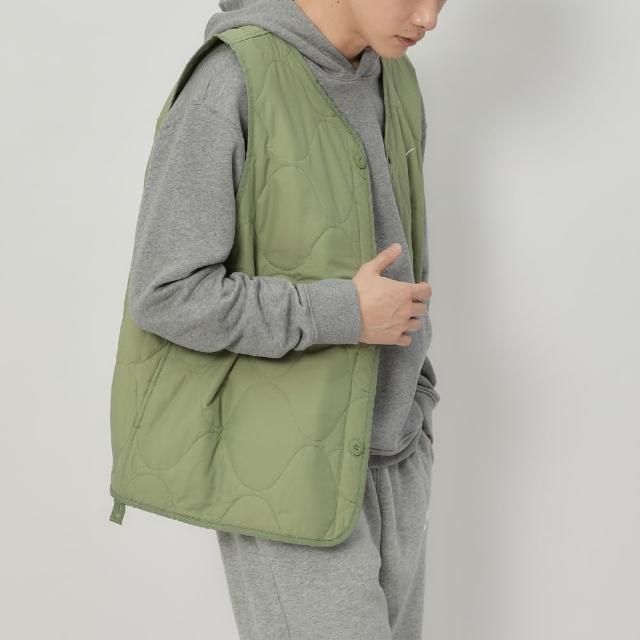 【NIKE 耐吉】NL WVN INSLTD MILITARY VE 男款 軍綠色 菱格 保暖 休閒 背心 DX0891-386