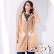 【betty’s 貝蒂思】貓掌內刷毛連帽外套(卡其)