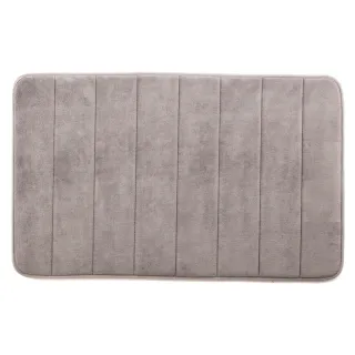 【特力屋】Home Zone 太空灰80x50cm極簡壓紋記憶棉地墊