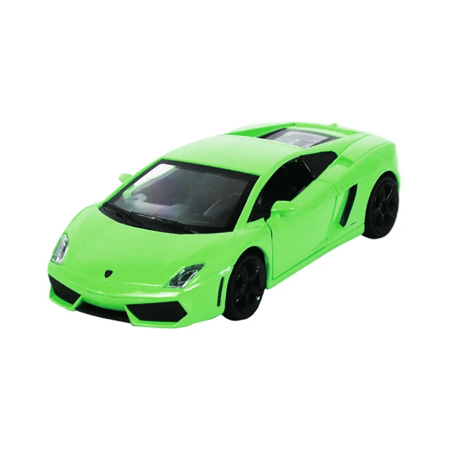 KIDMATE 1:32合金車 Lamborghini Gallardo LP560-4綠(正版授權 迴力車模型玩具車 藍寶堅尼)