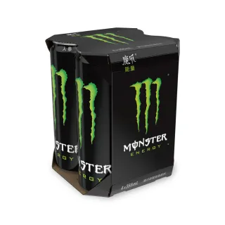 【Monster Energy 魔爪】能量碳酸飲料 易開罐355ml x4入/組