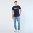 【NAUTICA】男裝 經典品牌旗語印花短袖T恤(深藍)
